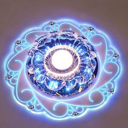 Lámpara de techo de cristal SMD de 3 W, tubo de luz creativo, luz de cúpula de colores vibrantes.