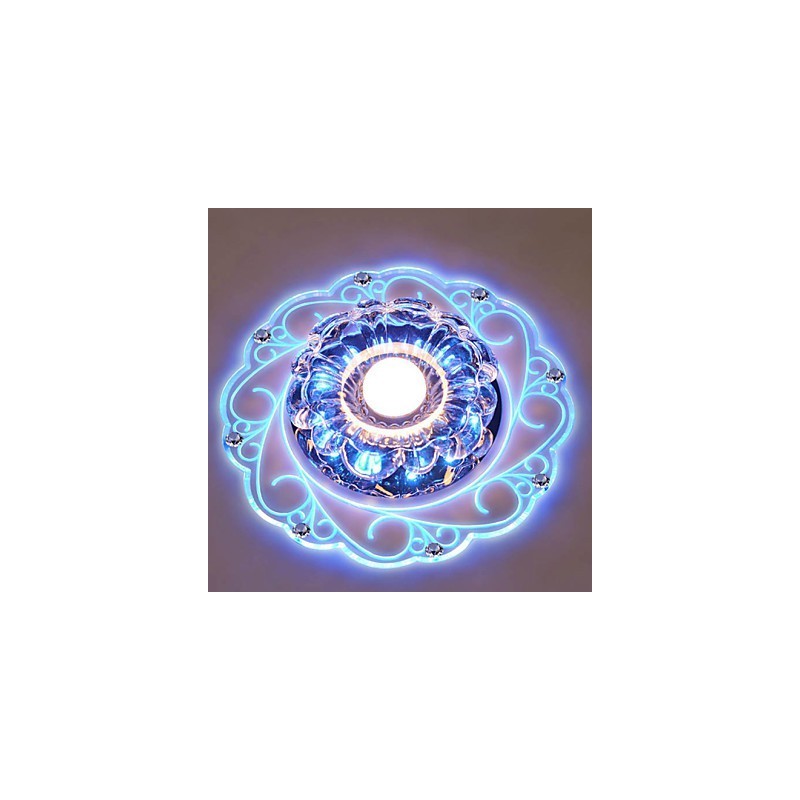 Lámpara de techo de cristal SMD de 3 W, tubo de luz creativo, luz de cúpula de colores vibrantes.
