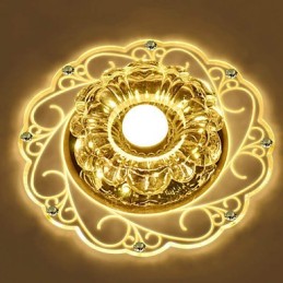 Lámpara de techo de cristal SMD de 3 W, tubo de luz creativo, luz de cúpula de colores vibrantes.