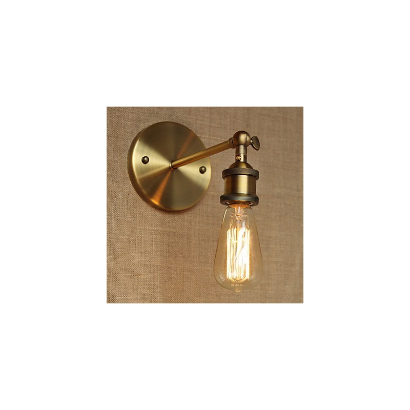 Lámpara de pared de hierro para restaurante, bar, cafetería, té, discoteca, estilo retro, moderno, de bronce, estilo americano vintage.