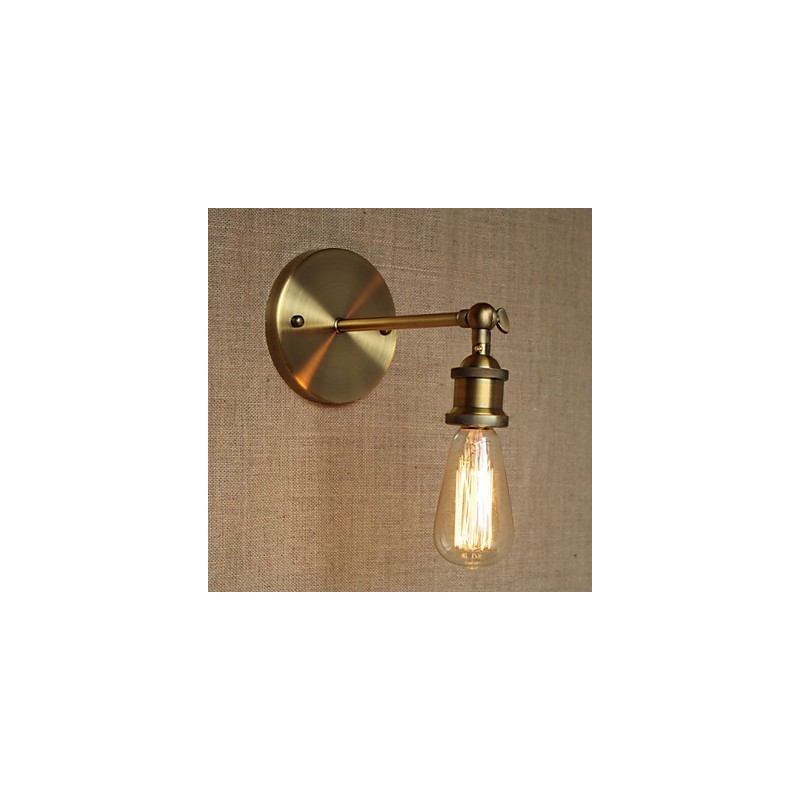 Lámpara de pared de hierro para restaurante, bar, cafetería, té, discoteca, estilo retro, moderno, de bronce, estilo americano vintage.