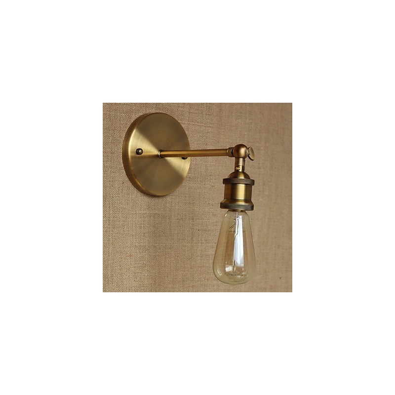 Lámpara de pared de hierro para restaurante, bar, cafetería, té, discoteca, estilo retro, moderno, de bronce, estilo americano vintage.