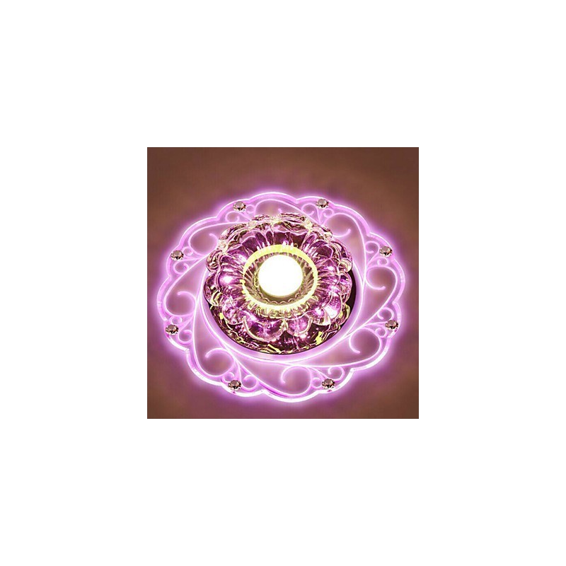 Lámpara de techo de cristal SMD de 3 W, tubo de luz creativo, luz de cúpula de colores vibrantes.