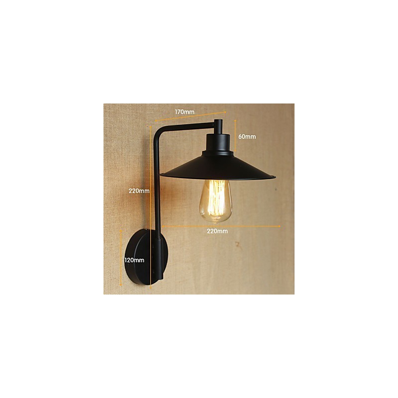 Aplique de pared decorativo retro de hierro forjado