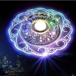 Lámpara de techo de cristal SMD de 3 W, tubo de luz creativo, luz de cúpula de colores vibrantes.