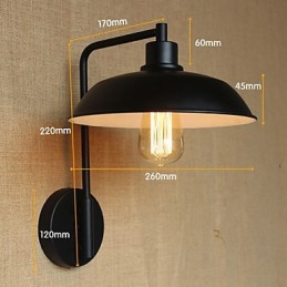 Aplique de pared de hierro clásico y sencillo para decoración del hogar
