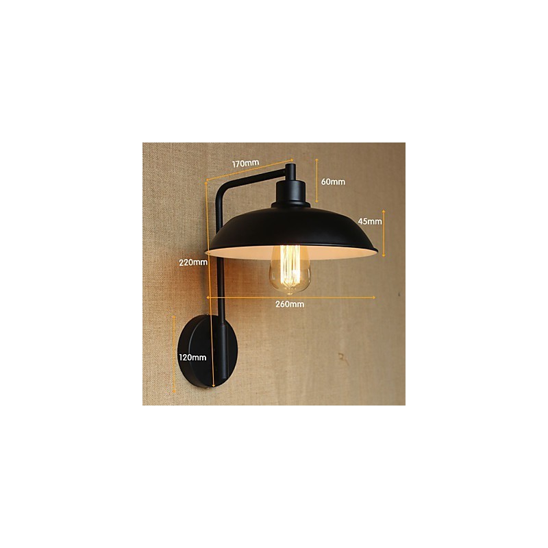 Aplique de pared de hierro clásico y sencillo para decoración del hogar