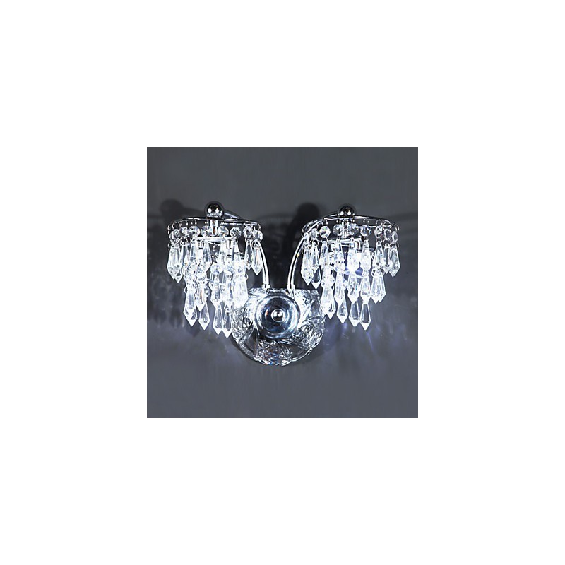 Apliques de pared de cristal de metal contemporáneo moderno