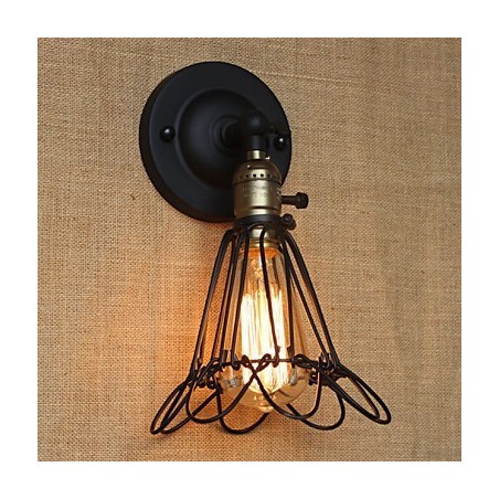 Aplique de pared decorativo de estilo industrial americano con valla de malla de hierro Aplique de pared decorativo de estilo industrial americano con valla de malla de hierro