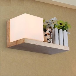 Lámpara de pared de una luz y cristal
