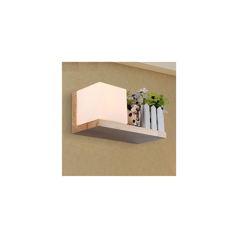 Lámpara de pared de una luz y cristal