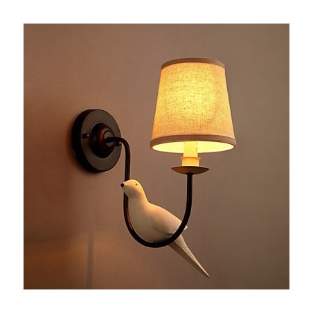 Lámparas de pared con diseño creativo de pájaros de América del Norte y tela europea Lámparas de pared con diseño creativo de pájaros de América del Norte y tela europea