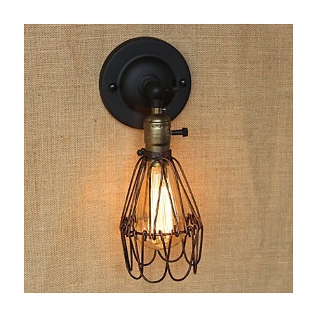 Aplique de pared decorativo de malla de hierro oxidado con valla de estilo industrial americano Aplique de pared decorativo de malla de hierro oxidado con valla de estilo industrial americano