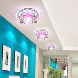 Lámpara de techo de cristal circular con tubo de luz para absorber la luz de la cúpula.