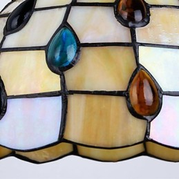 Lámpara de pared de hierro forjado creativa, estilo rural, estilo mediterráneo europeo, con luces de cristal.