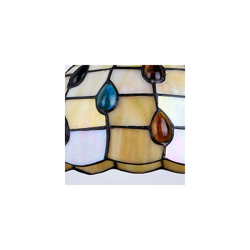 Lámpara de pared de hierro forjado creativa, estilo rural, estilo mediterráneo europeo, con luces de cristal.