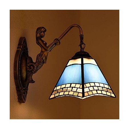Lámpara de pared de hierro forjado creativa, estilo rural, estilo mediterráneo europeo, con luces de cristal. Lámpara de pared de hierro forjado creativa, estilo rural, estilo mediterráneo europeo, con luces de cristal.