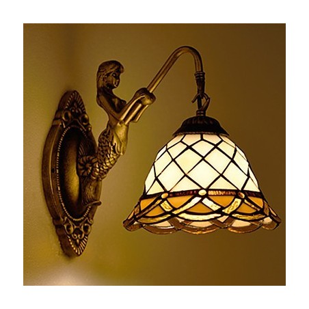 Lámpara de pared de hierro forjado creativa, estilo rural, estilo europeo, con luces de cristal Lámpara de pared de hierro forjado creativa, estilo rural, estilo europeo, con luces de cristal