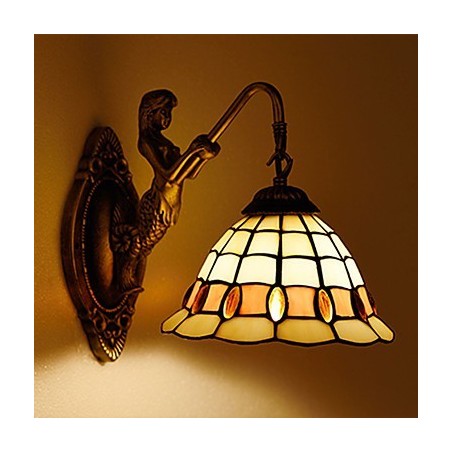 Lámpara de pared de hierro forjado creativa, estilo rural, estilo europeo, con luces de cristal Lámpara de pared de hierro forjado creativa, estilo rural, estilo europeo, con luces de cristal
