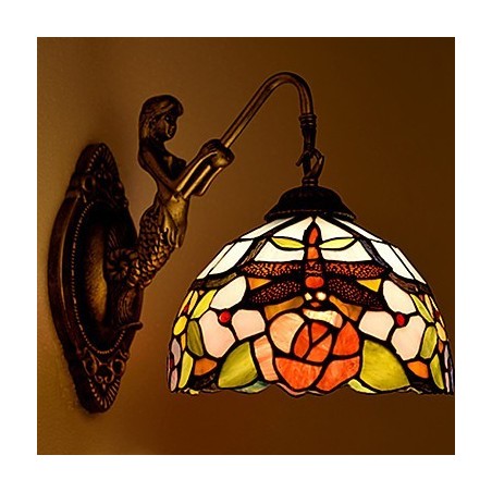 Lámpara de pared de hierro forjado creativa, estilo rural, estilo europeo, con luces de cristal Lámpara de pared de hierro forjado creativa, estilo rural, estilo europeo, con luces de cristal