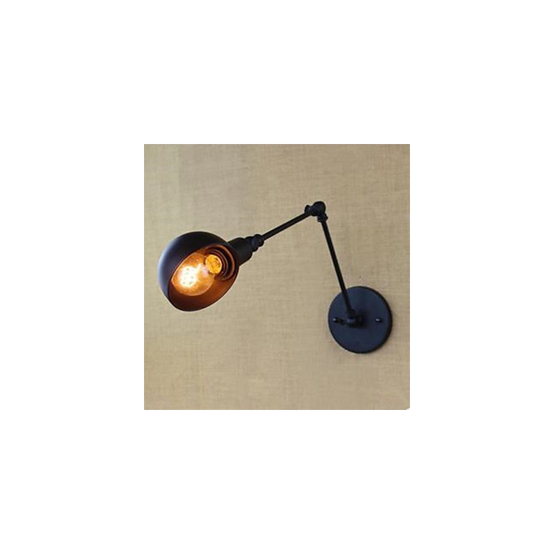 Lámpara de pared de hierro forjado con brazo largo para balcón, escalera, pasillo, restaurante, bar, creativa, contratada.