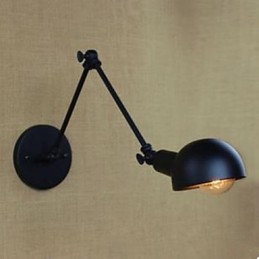 Lámpara de pared de hierro forjado con brazo largo para balcón, escalera, pasillo, restaurante, bar, creativa, contratada.