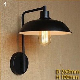 Lámpara de pared contemporánea y contratada para pasillo, balcón, porche, almacén, decoración de hierro forjado