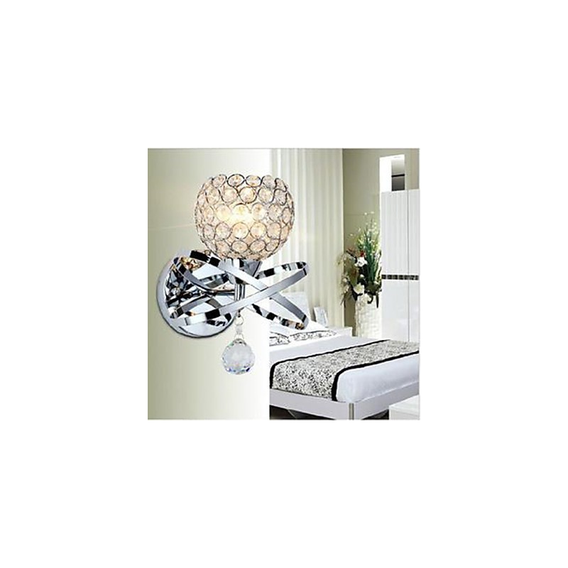 Lámpara de pared de cristal de un solo cabezal