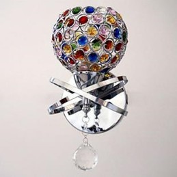 Lámpara de pared de cristal de un solo cabezal