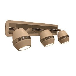 Lámparas de pared modernas esféricas cromadas para baño con 3 luces