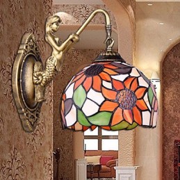 Lámpara de pared de hierro forjado creativa, estilo rural, estilo europeo, para Navidad