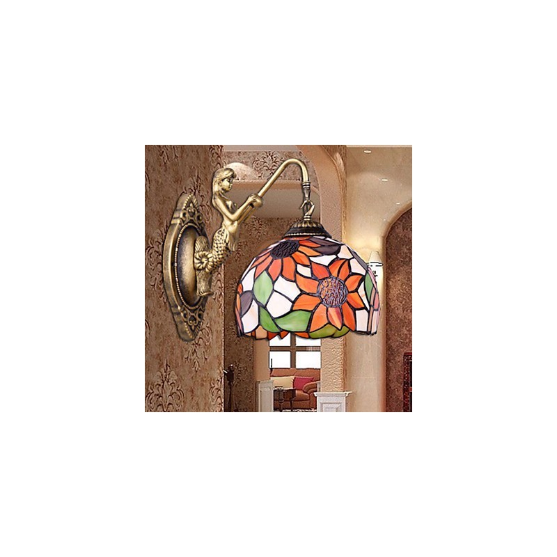 Lámpara de pared de hierro forjado creativa, estilo rural, estilo europeo, para Navidad