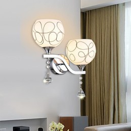 Lámparas de pared de cristal creativas, contemporáneas y contraídas.