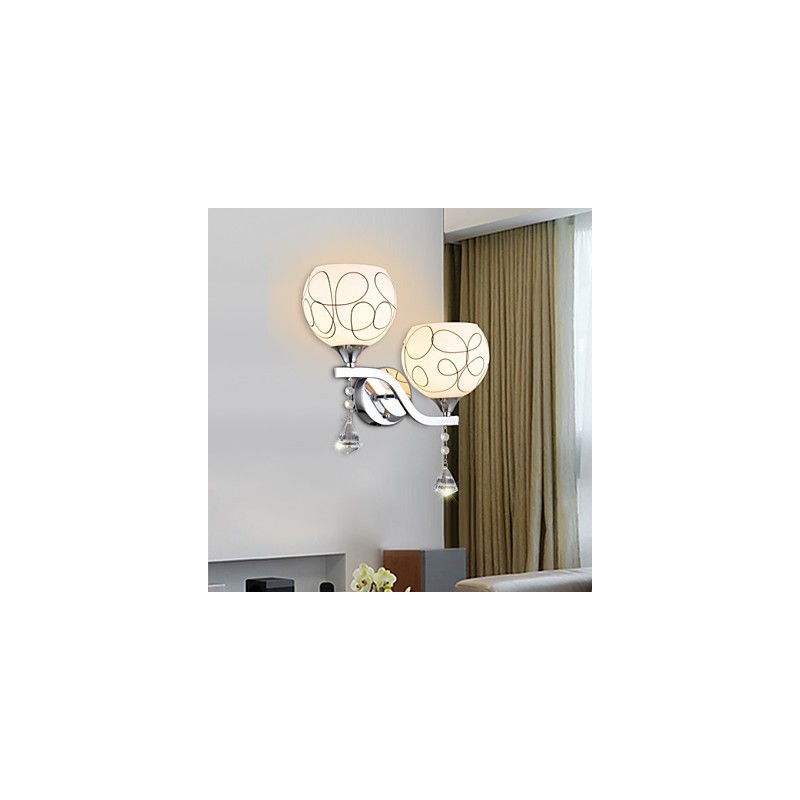Lámparas de pared de cristal creativas, contemporáneas y contraídas.