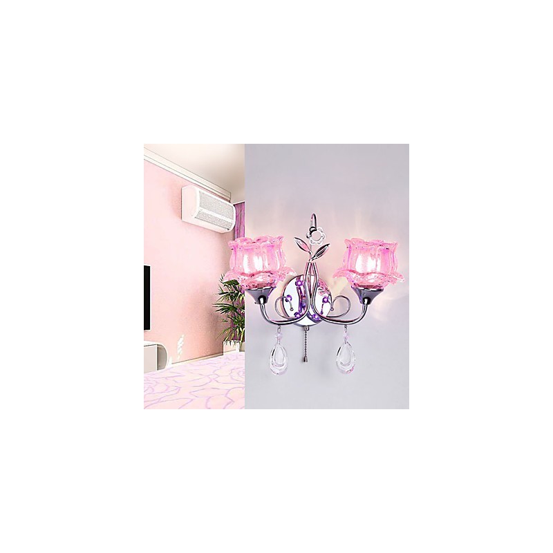 Lámparas de pared de cristal creativas, contemporáneas y contraídas.
