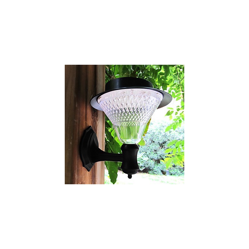 Lámpara de luz solar para exteriores, color blanco, para pared, para jardín, patio, puerta, camino