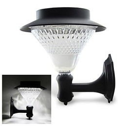 Lámpara de luz solar para exteriores, color blanco, para pared, para jardín, patio, puerta, camino