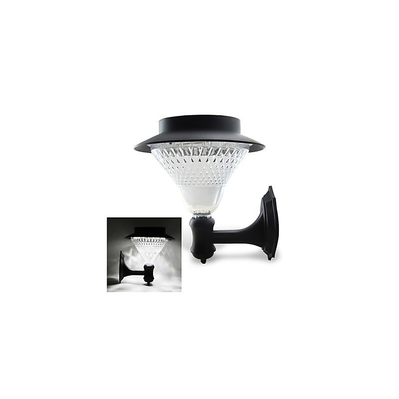 Lámpara de luz solar para exteriores, color blanco, para pared, para jardín, patio, puerta, camino