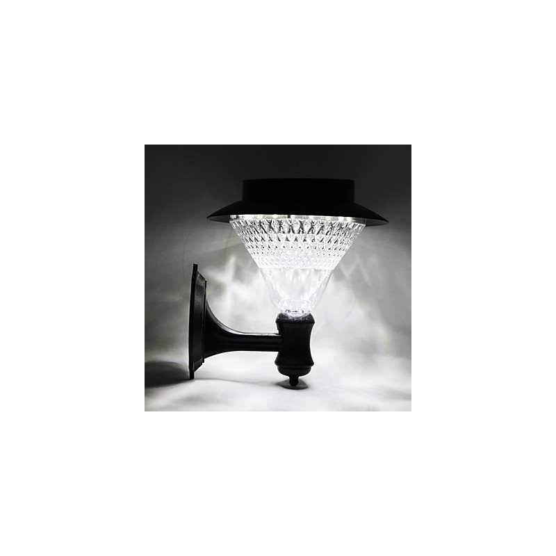 Lámpara de luz solar para exteriores, color blanco, para pared, para jardín, patio, puerta, camino