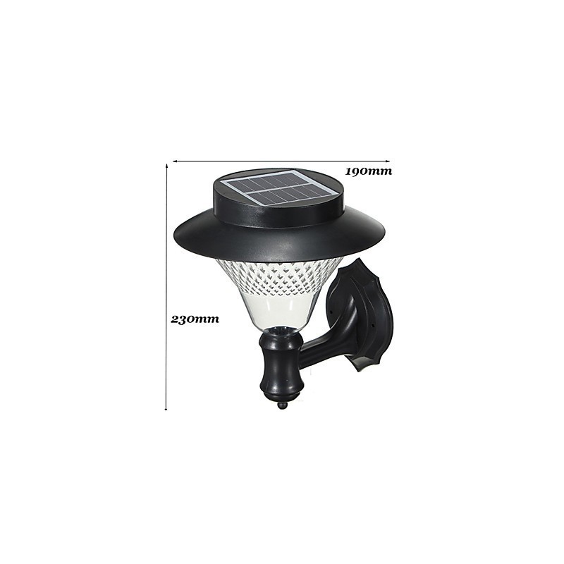 Lámpara de luz solar para exteriores, color blanco, para pared, para jardín, patio, puerta, camino