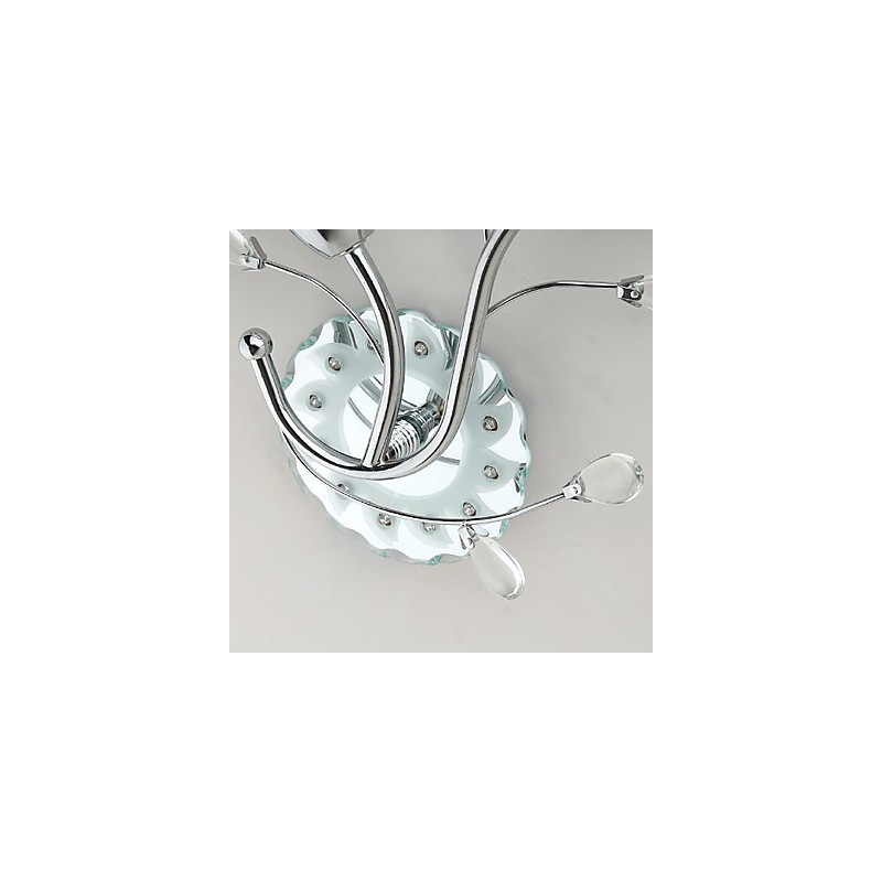 Lámpara de pared de cristal creativa contemporánea y contraída con flores creativas