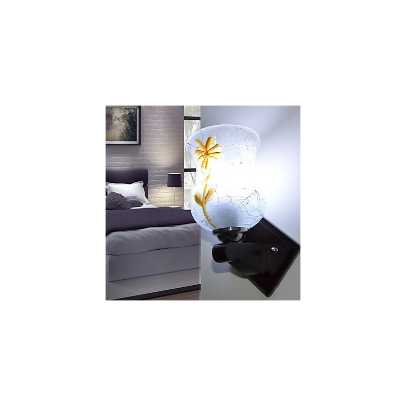 Lámpara de pared creativa de madera maciza para dormitorio, iluminación de cabecera de cama.