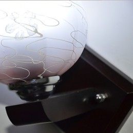 Lámpara de pared creativa de madera maciza para dormitorio, iluminación de cabecera de cama.