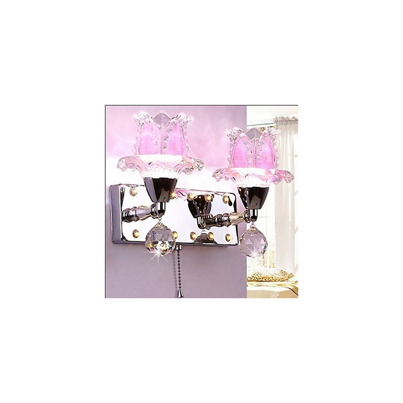 Lámparas de pared de cristal creativas, contemporáneas y contraídas.