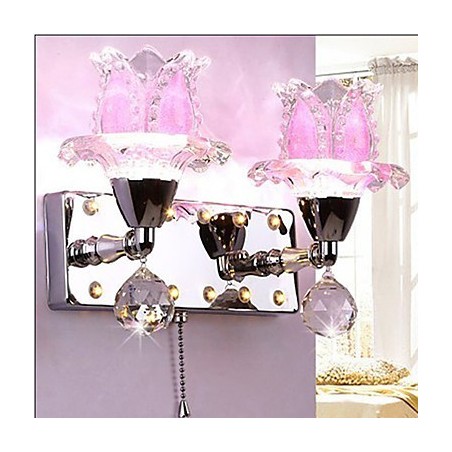 Lámparas de pared de cristal creativas, contemporáneas y contraídas.