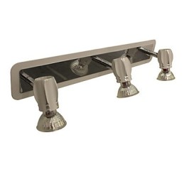 Lámparas de pared cromadas modernas para baño con 3 luces