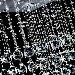 Lámpara empotrada moderna contemporánea de cristal galvanizado