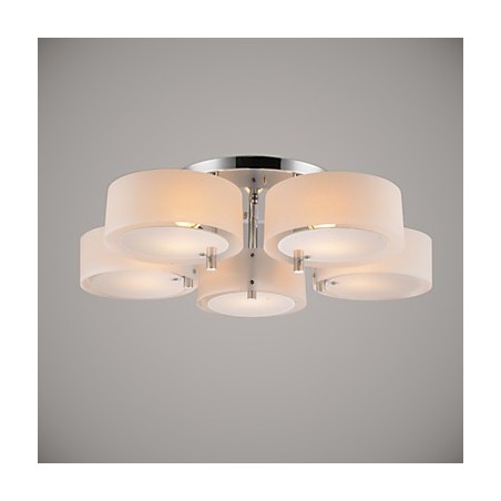 Lámpara de techo moderna contemporánea de 5 luces de metal con montaje empotrado Lámpara de techo moderna contemporánea de 5 luces de metal con montaje empotrado