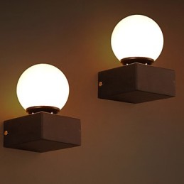 Lámpara de pared creativa Ball Loft, lámpara de pared de hierro forjado que restaura las luces antiguas.
