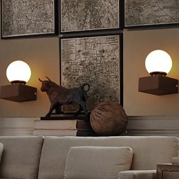 Lámpara de pared creativa Ball Loft, lámpara de pared de hierro forjado que restaura las luces antiguas.